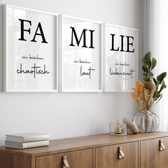 3er Poster Set Familie